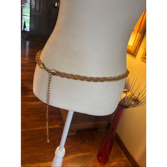 Vintage Gold Mesh Braided Chain Belt